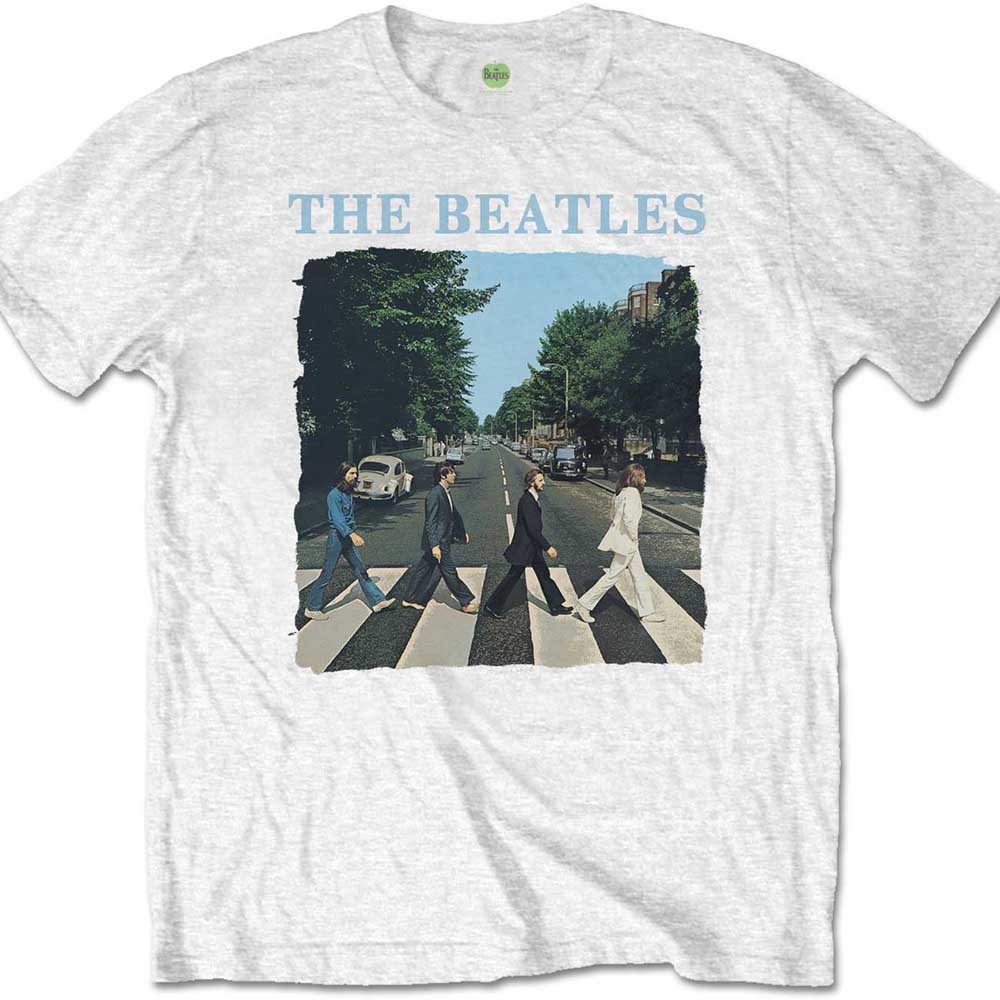 Beatles - tshirt - Unisex - Short Sleeves - Abbey Road & Log - X-Large