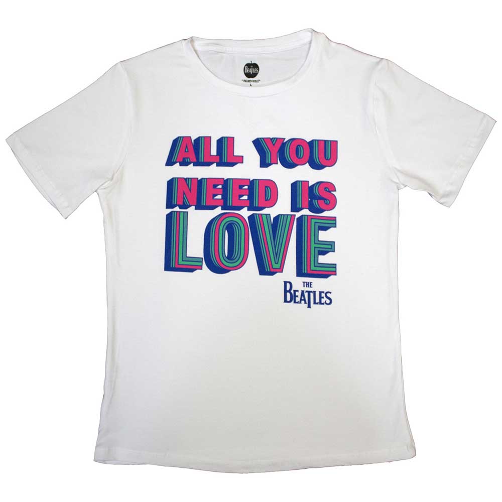 Beatles - tshirt - Ladies - Short Sleeves - All You Need Is - 2X-Large