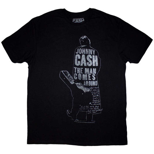 Johnny Cash - tshirt - Unisex - Large - Short Sleeves - Man Comes Arou