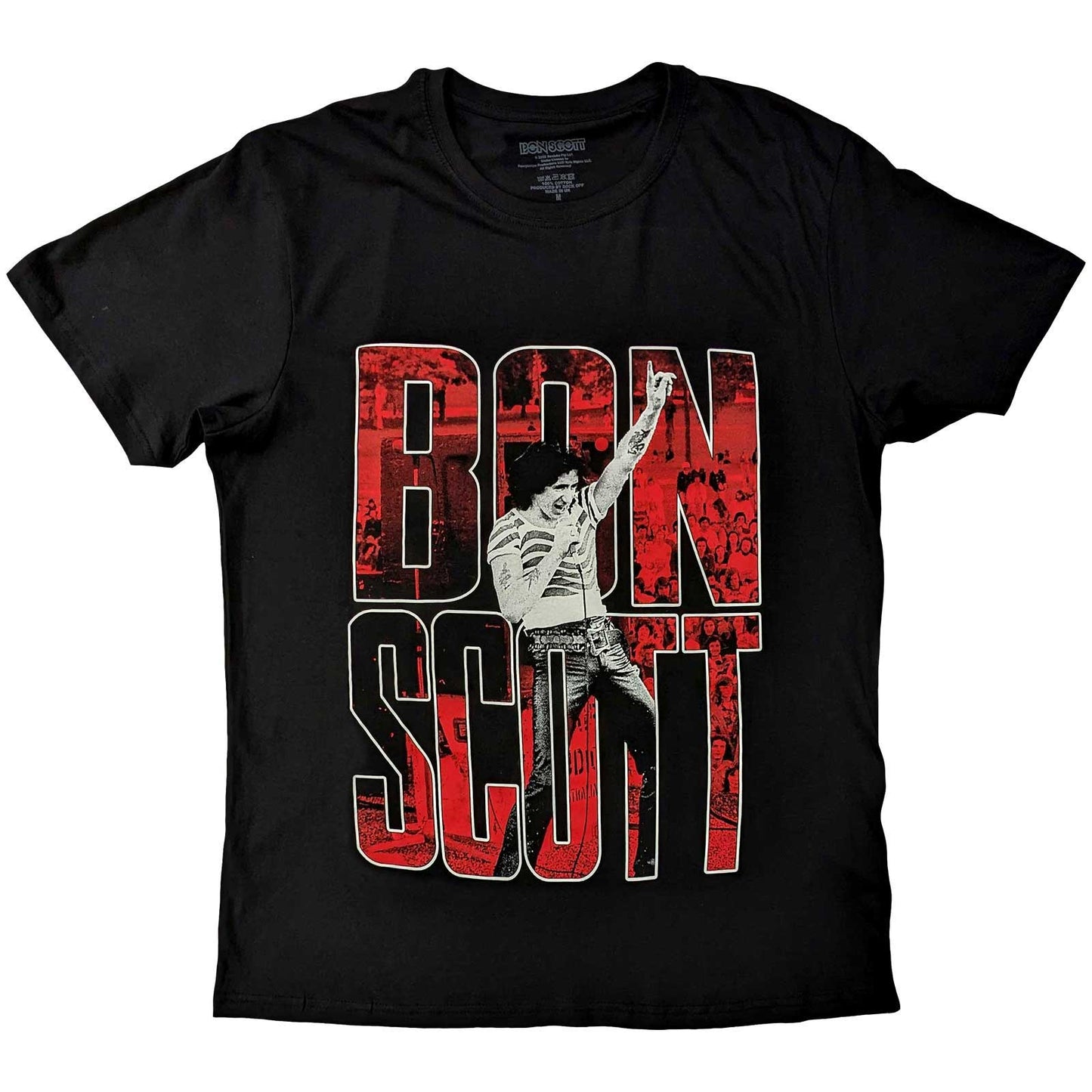 Bon Scott - tshirt - Unisex - Short Sleeves - Big Type - Medium