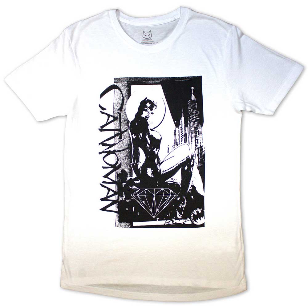 s - tshirt - Unisex - Short Sleeves - Catwoman - Skyline - X-Large