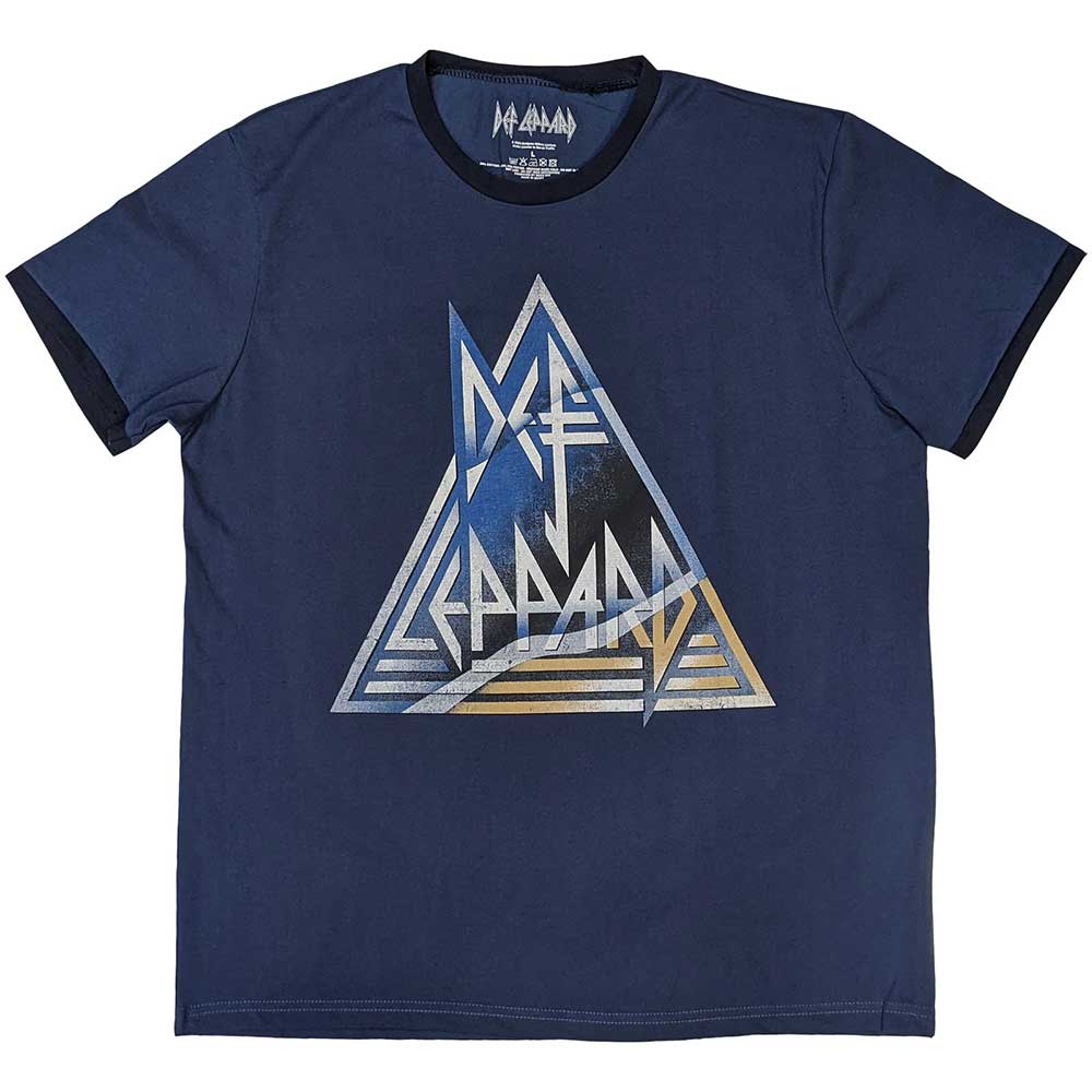 Def Leppard - tshirt - Unisex - Short Sleeves - Triangle Logo - Small