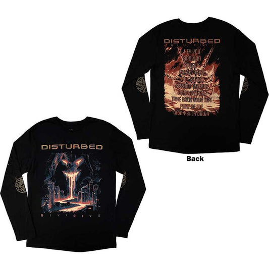Disturbed - tshirt - Unisex - Long Sleeves - European Tour  - 2X-Large