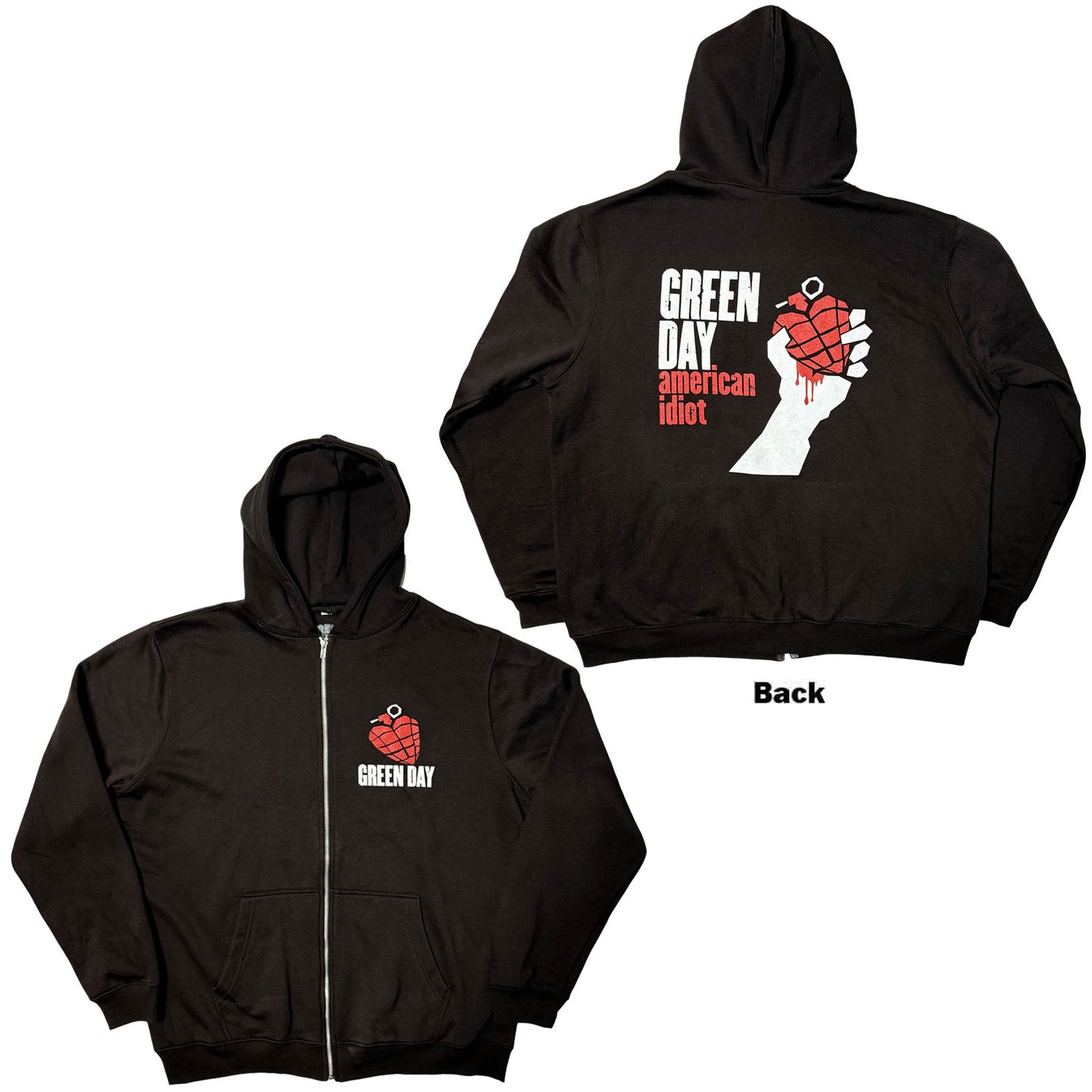 Green Day - Unisex Zipped - hoodies - Hooded Tops