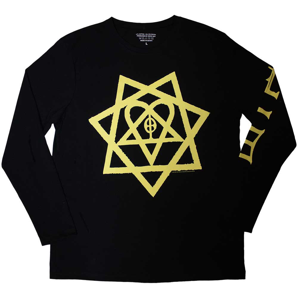 HIM - tshirt - Unisex - Long Sleeves - Heartagram Honeycomb - Small