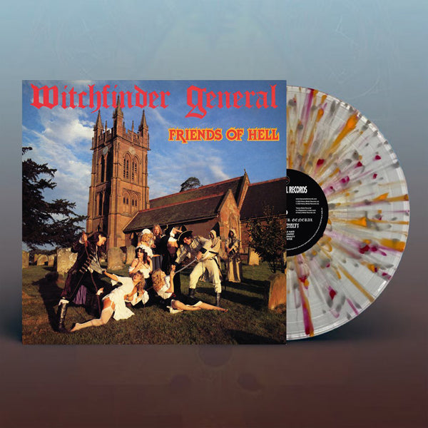 WITCHFINDER GENERAL - FRIENDS OF HELL  (CLEAR W/ RED, ORANGE & WHITE SP
