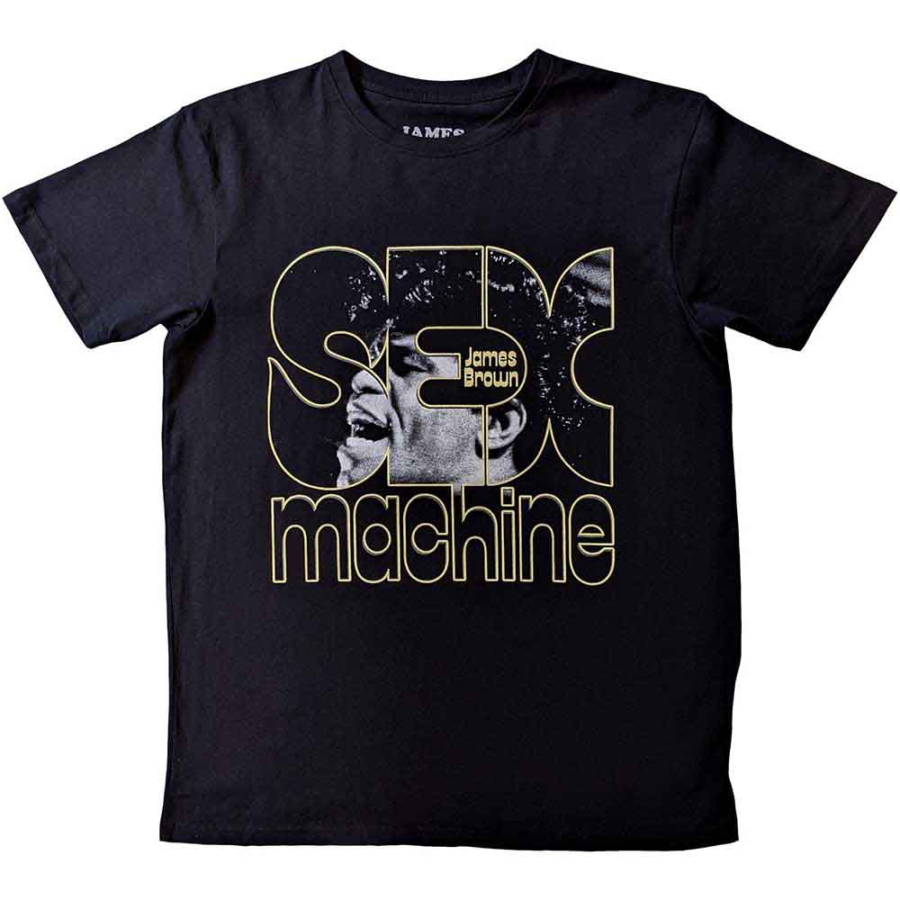 James Brown - tshirt - Unisex - Short Sleeves - Sex Machine - Small