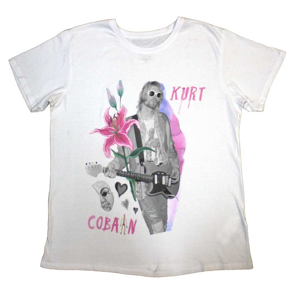 Kurt Cobain - tshirt - Unisex - Short Sleeves - Flower - XX-Large