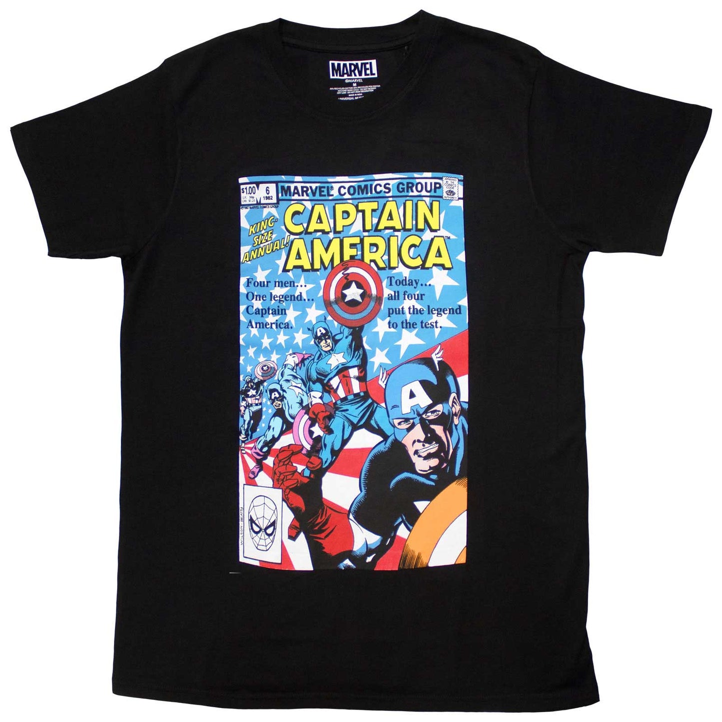 Comics - tshirt - Unisex - Short Sleeves - Many Captain Ameri - Medium
