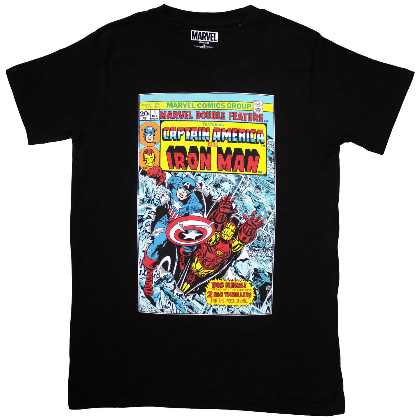 Comics - tshirt - Unisex - Short Sleeves - Captain America & - X-Large