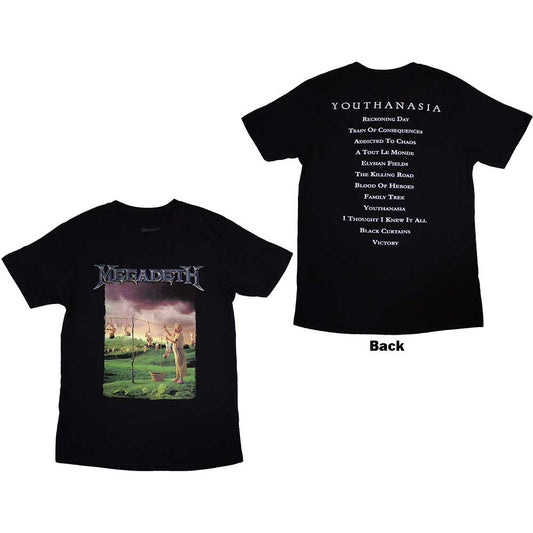 Megadeth - tshirt - Unisex - Short Sleeves - Youthanasia Tr - XX-Large