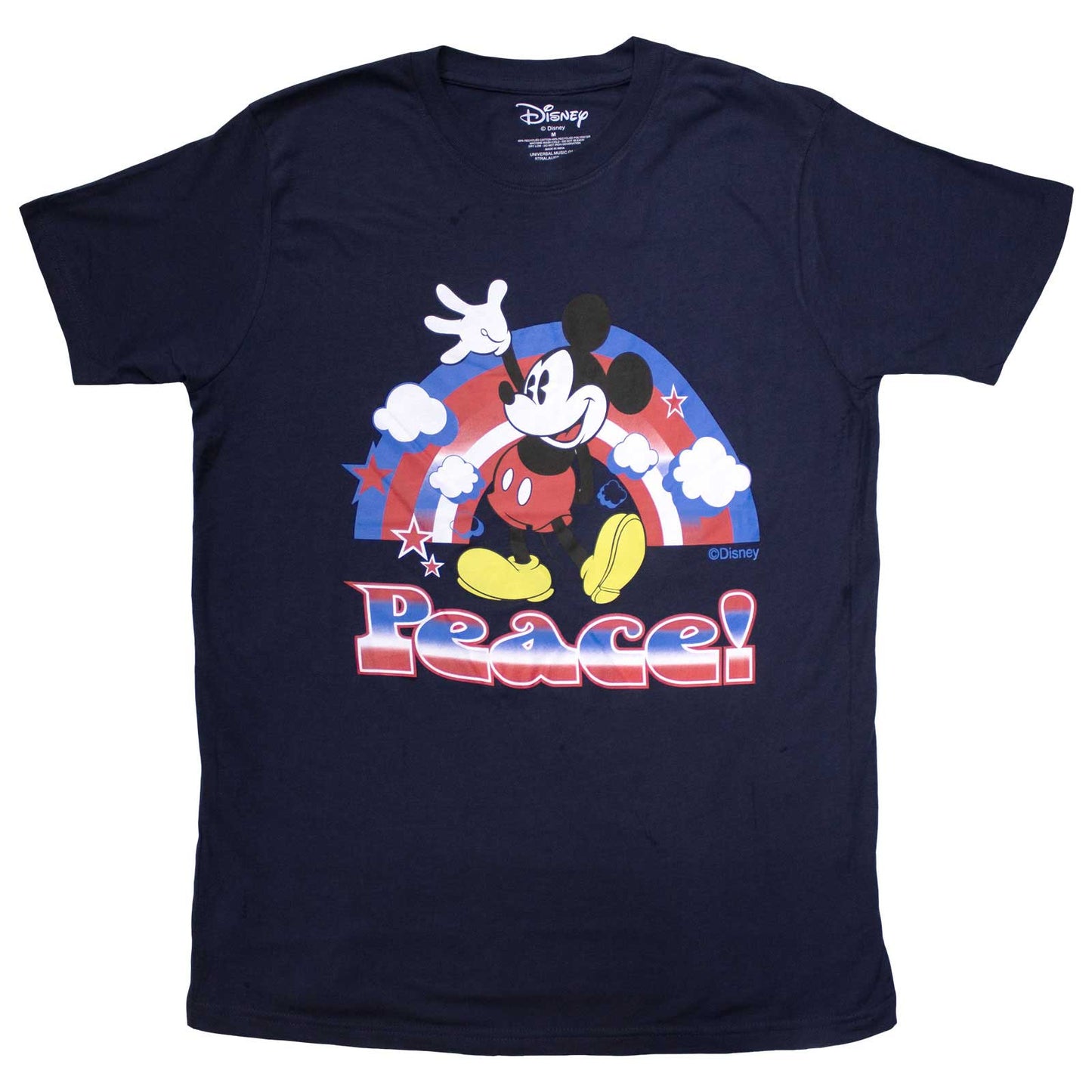 Mickey Mouse - tshirt - Unisex - Short Sleeves - Peace - XX-Large