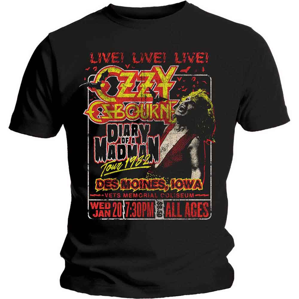 Ozzy Osbourne - tshirt - Unisex - Short Sleeves - Small