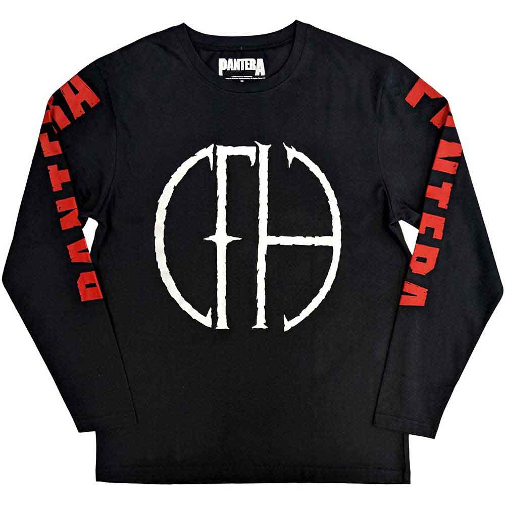 Pantera - tshirt - Unisex - Long Sleeves - Frayed Logo - Small