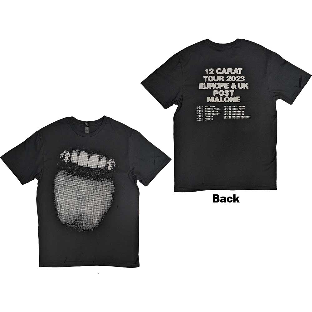 Post Malone - tshirt - Unisex - Short Sleeves - Fangs 2023 Tou - Small