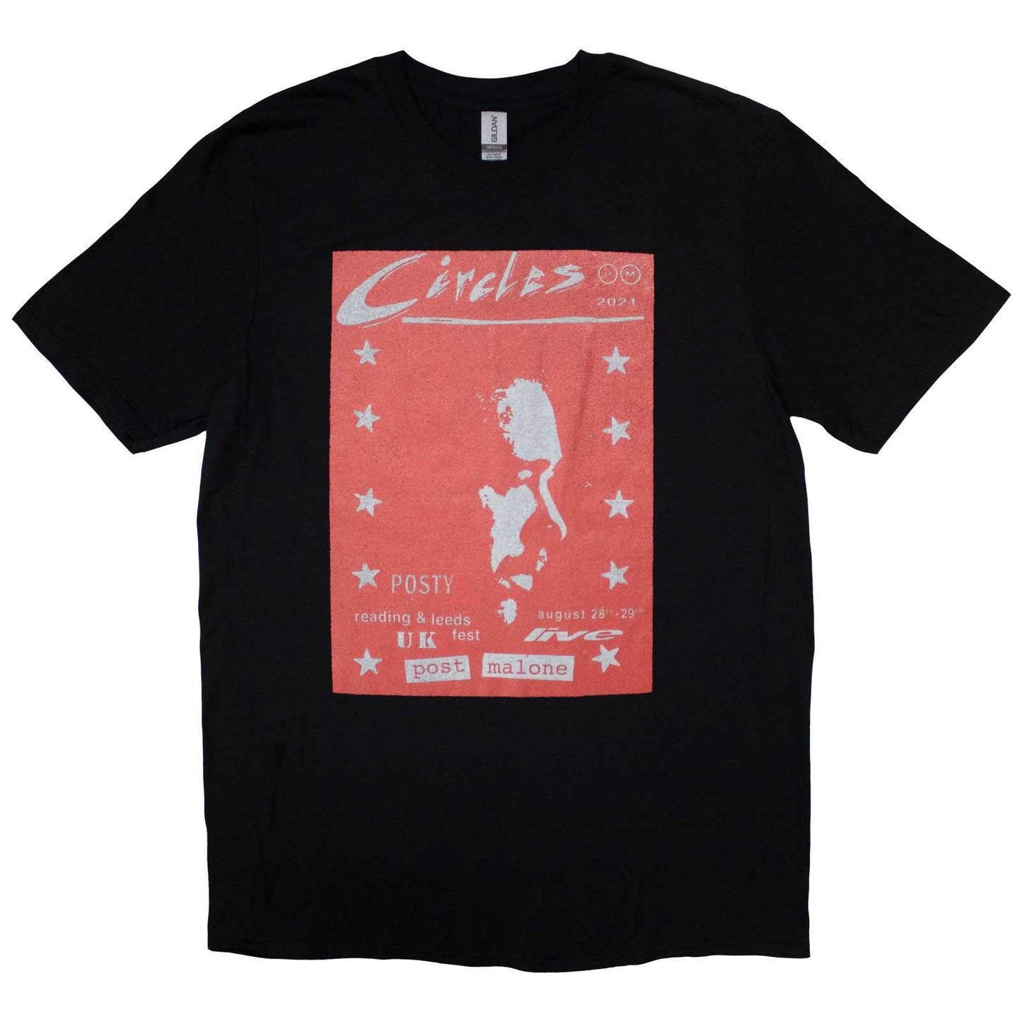 Post Malone - tshirt - Unisex - Short Sleeves - Circles Live - Large