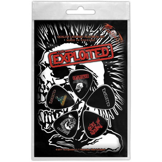 Exploited - Plectrum Pack: Skull - Patch - Plectrums - Skull