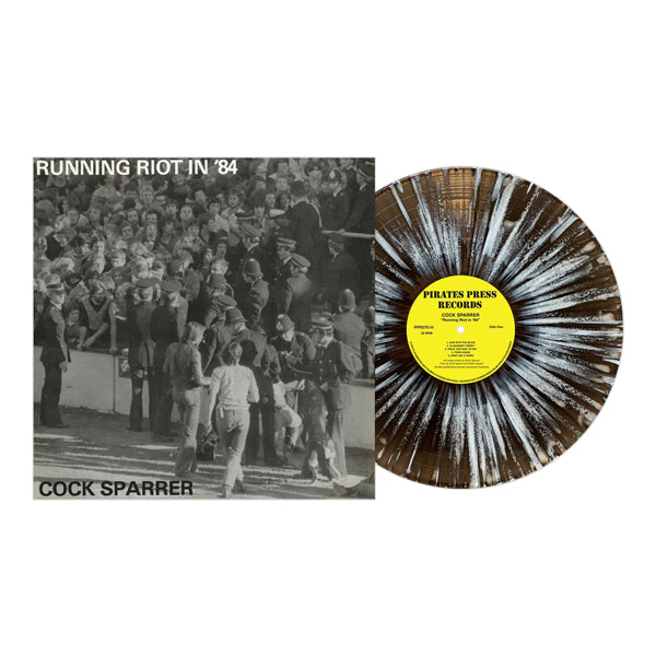 COCK SPARRER - RUNNING RIOT IN ‘84 (BLACK ICE/WHITE SPLATTER VINYL) -