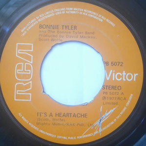 Bonnie Tyler - It's A Heartache / Lost In France - Used Vinyl Record