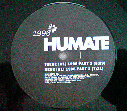 Humate - 1996 - Used Vinyl Record 12"