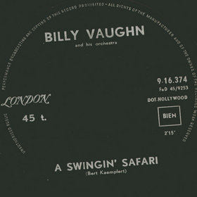 Billy Vaughn And His - A Swingin' Safari - Used Vinyl Record