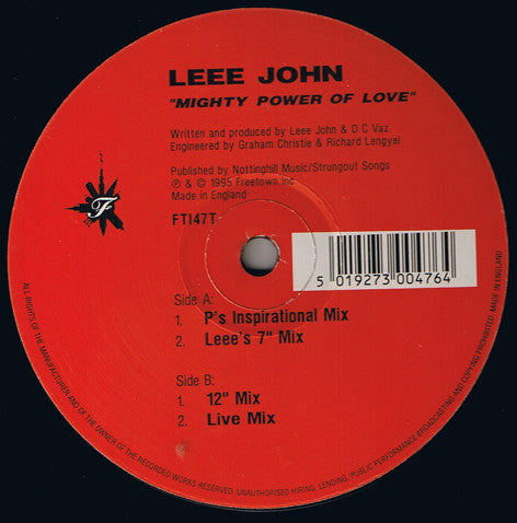 Leee John - Mighty Power Of Love - Used Vinyl Record 12"