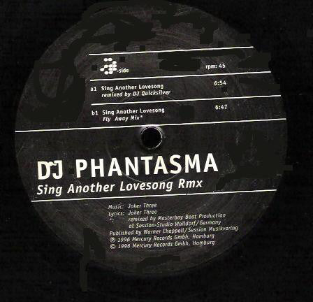 DJ Phantasma - Sing Another Lovesong (Remix) - Used Vinyl Record 12"