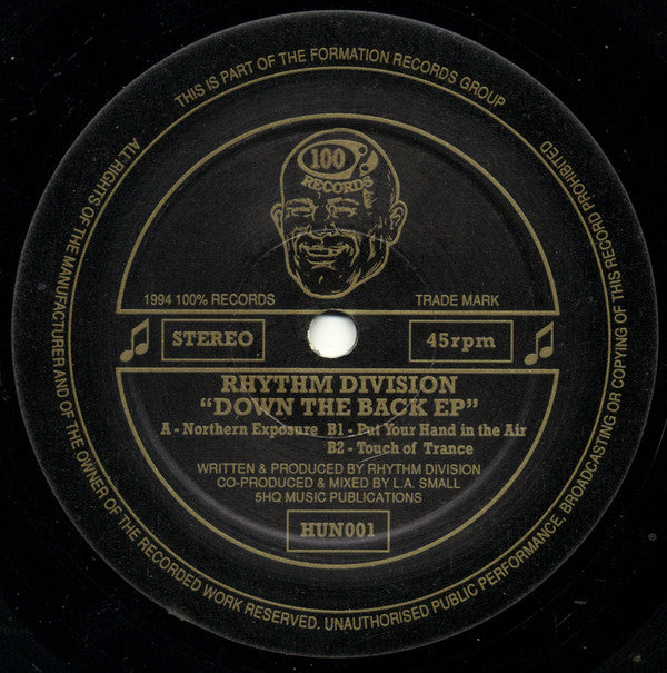 Rhythm Division - Down The Back EP - Used Vinyl Record 12"