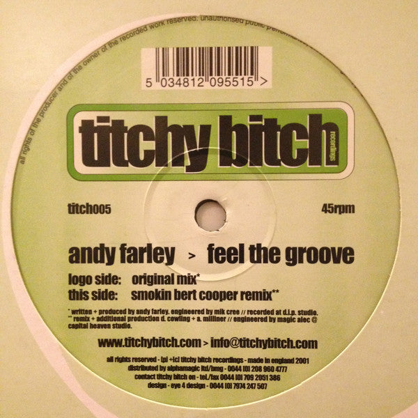 Andy Farley - Feel The Groove - Used Vinyl Record 12"