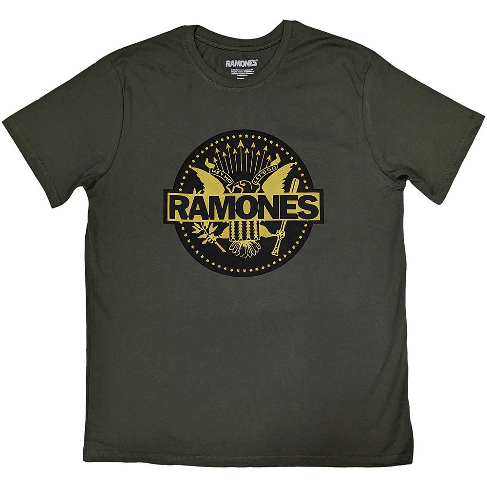 Ramones - tshirt - Unisex - Short Sleeves - Gold Seal - Large