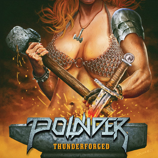 POUNDER - TUNDERFORGED (LINE OF FIRE COLOURED VINYL) - Vinyl Record