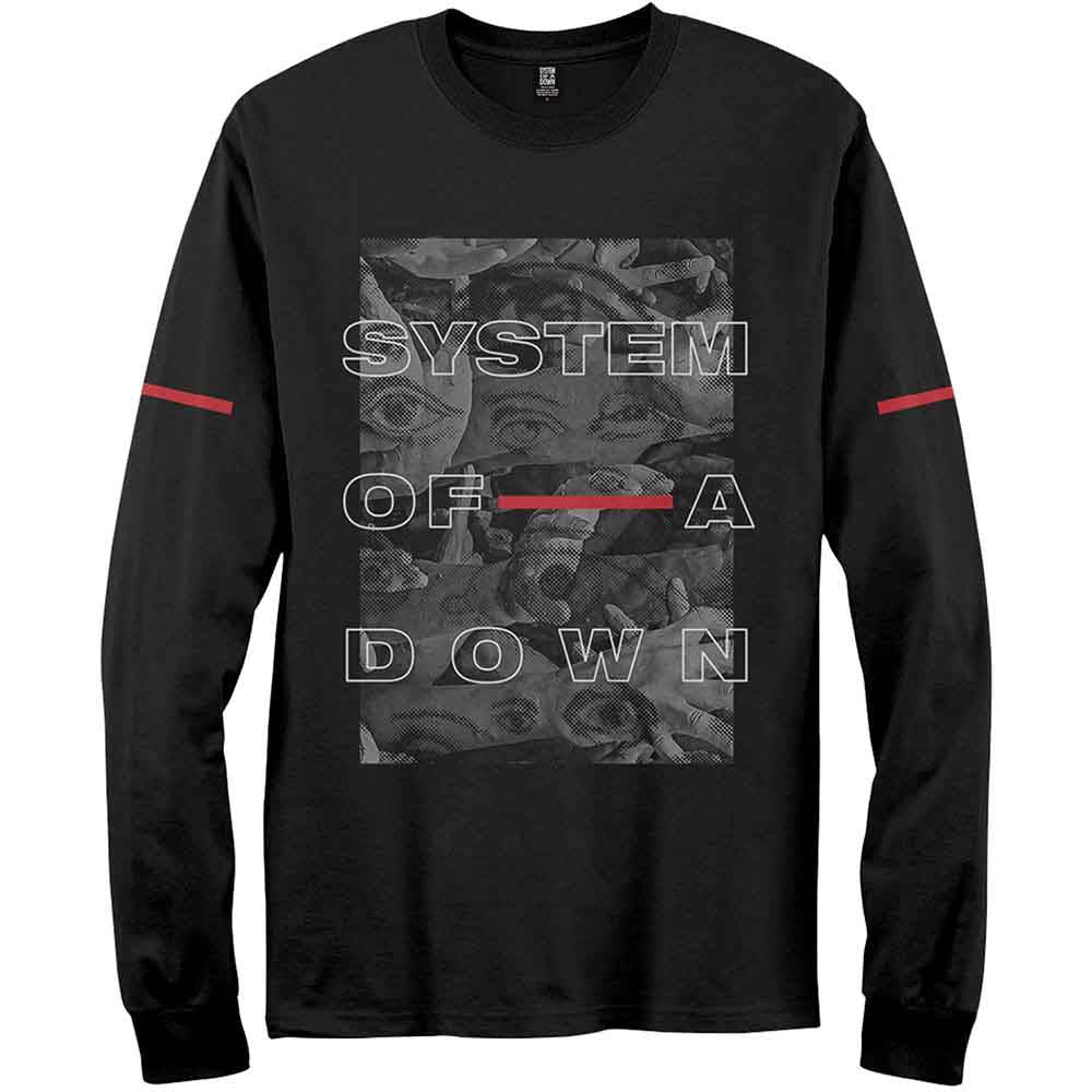 System Of A Down - tshirt - Unisex - Long Sleeves - Eye Collag - Large