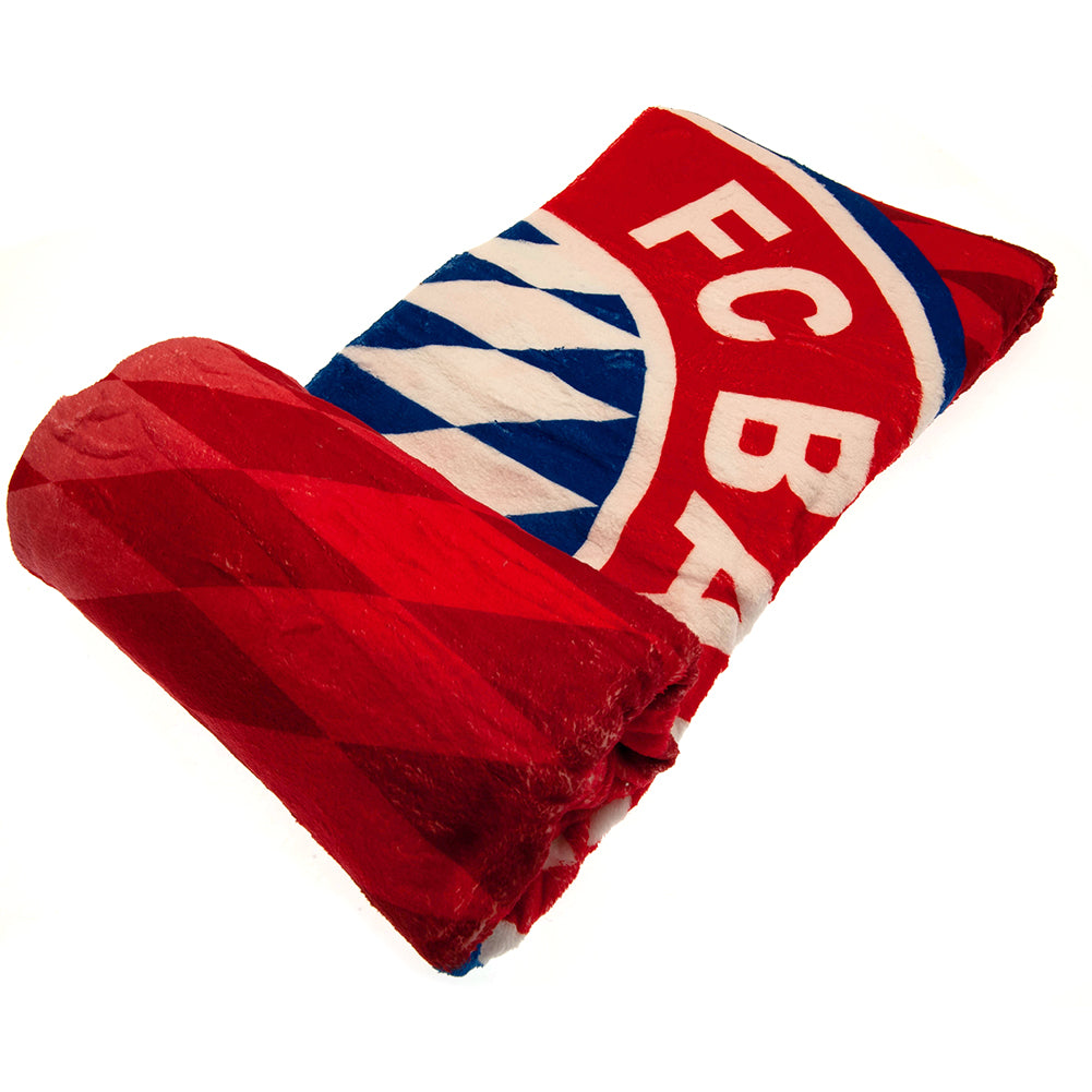 FC Bayern Munich - Fleece Blanket - Rugs - Blan - Approx 170cm x 130cm