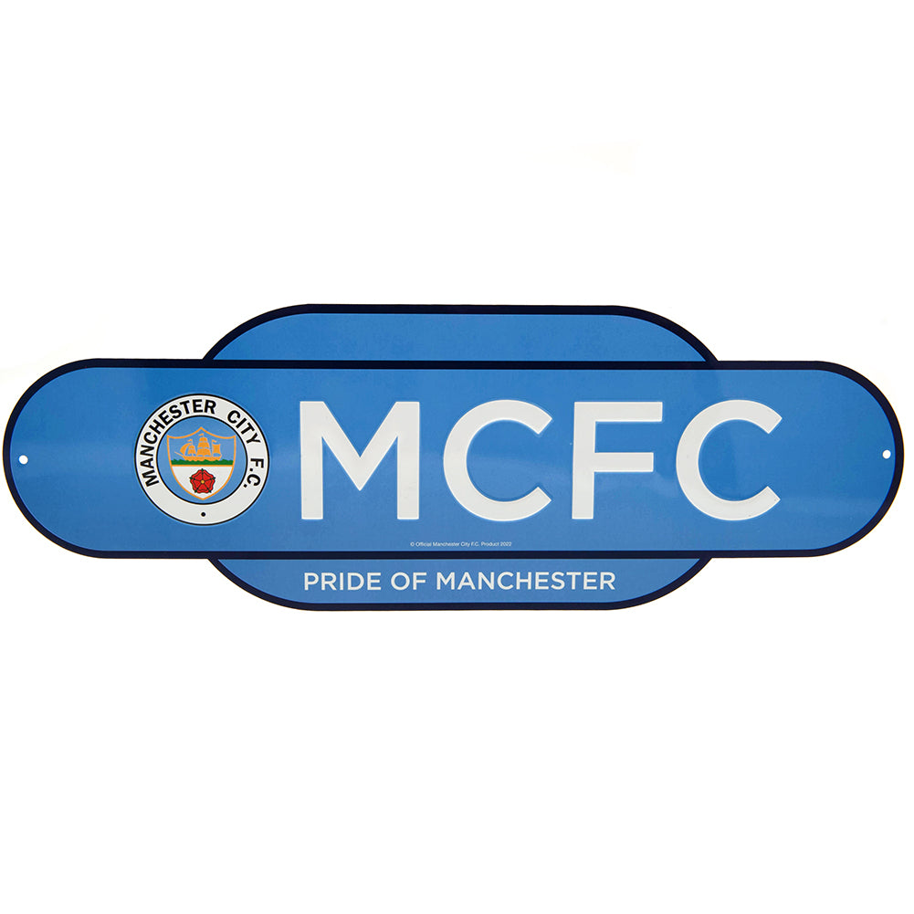 Manchester City FC - Colour Retro Sign - New Metal Signs