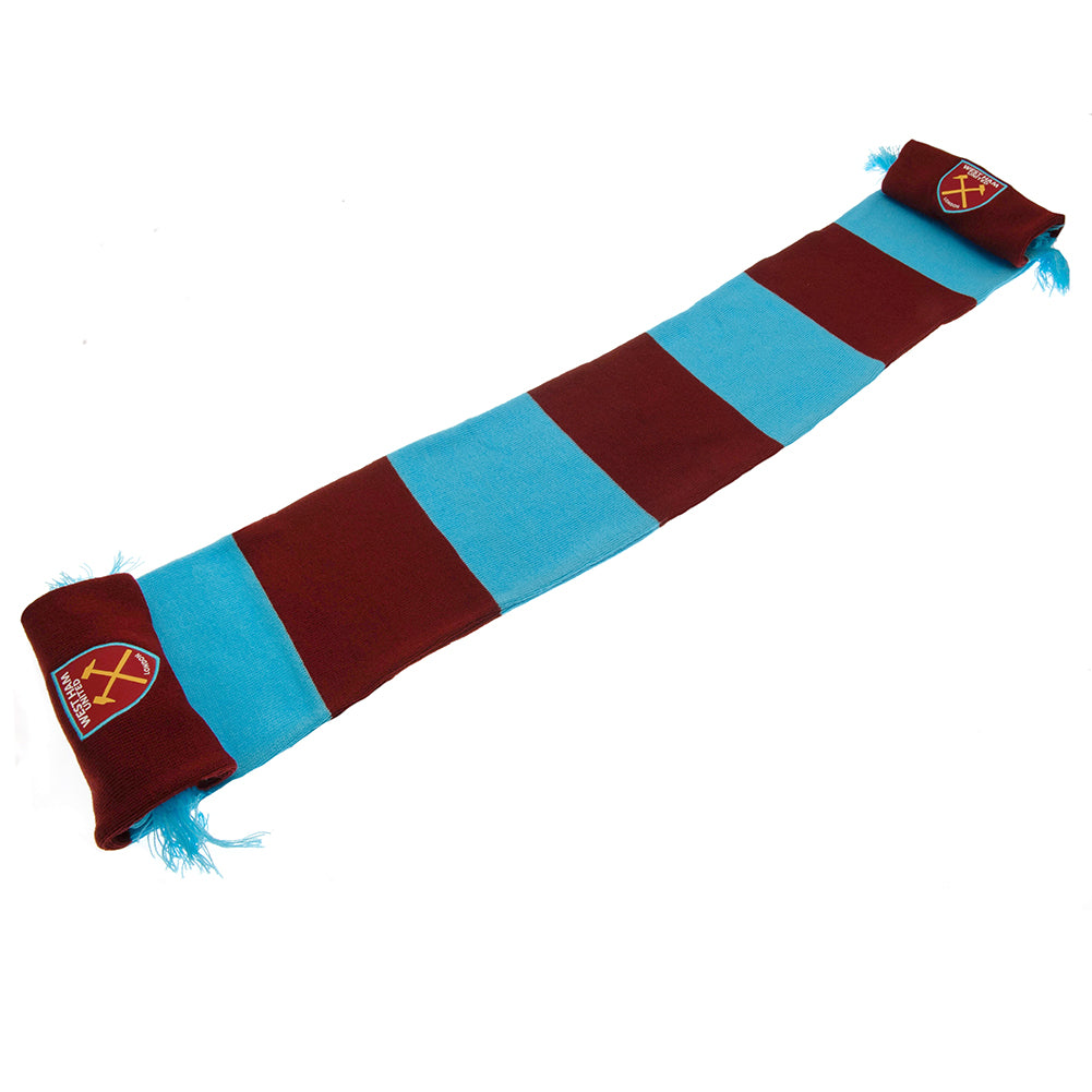 West Ham United FC - Bar Scarf - Clothing - Glov - Approx 148cm x 19cm