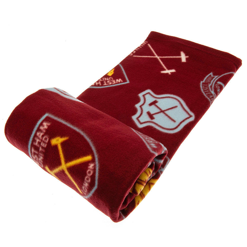 West Ham United FC - Fleece Blanket - Clothing  - Approx 100cm x 150cm