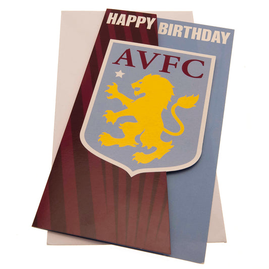 Aston Villa FC - Crest Birthday Card - Cards & Gift Wrap