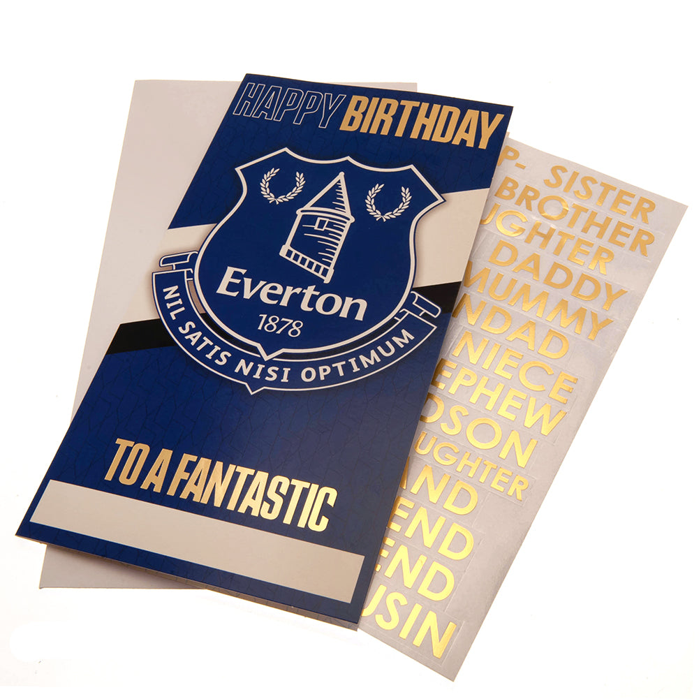 Everton FC - Birthday Card Personalised - Cards & Gift Wrap