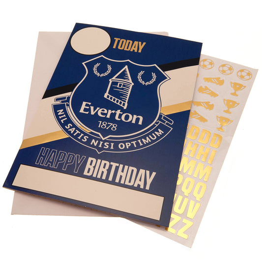 Everton FC - Birthday Card With Stickers - Cards & Gift Wrap