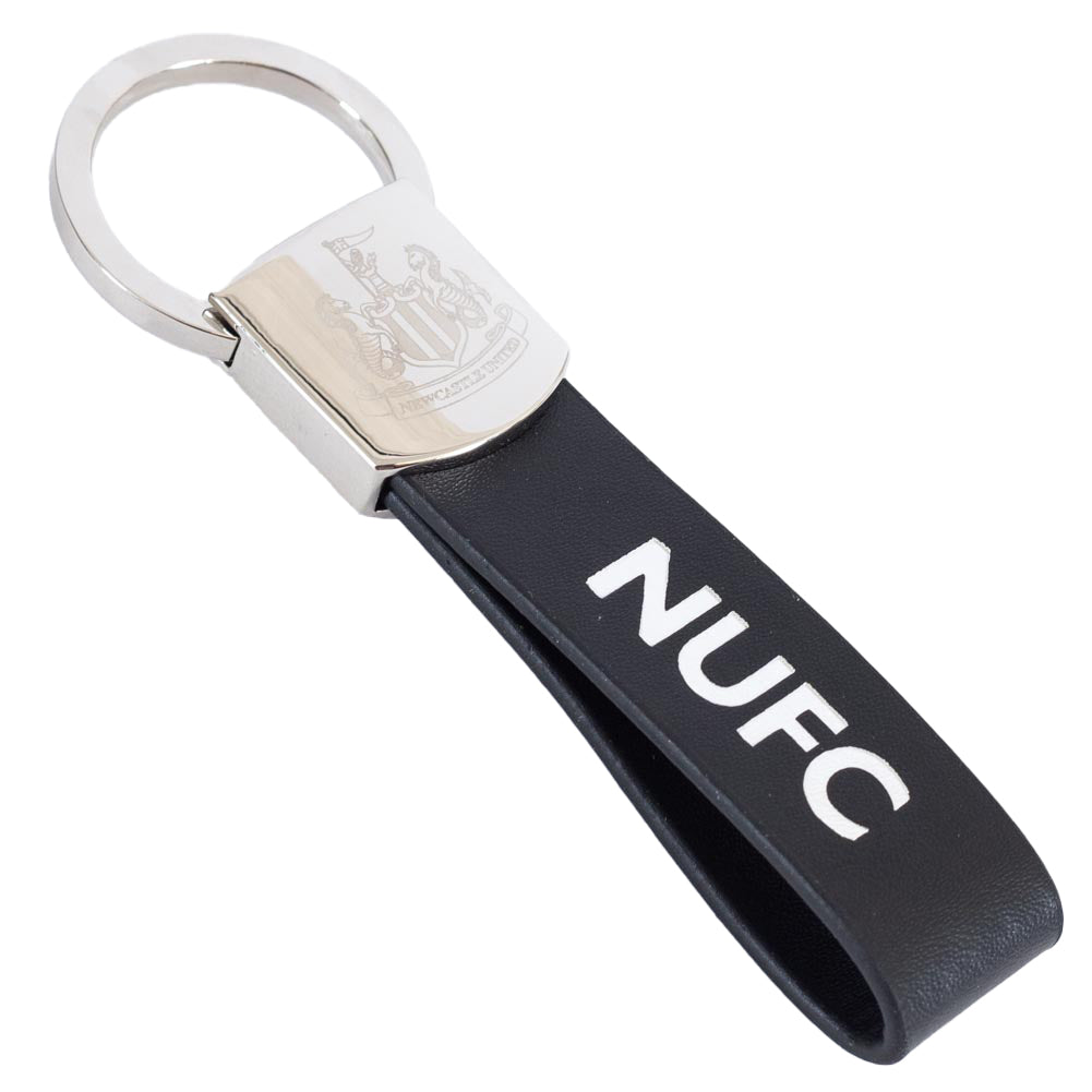 Newcastle United FC - Leather Strap - keyrings - Approx 75mm x 20mm -