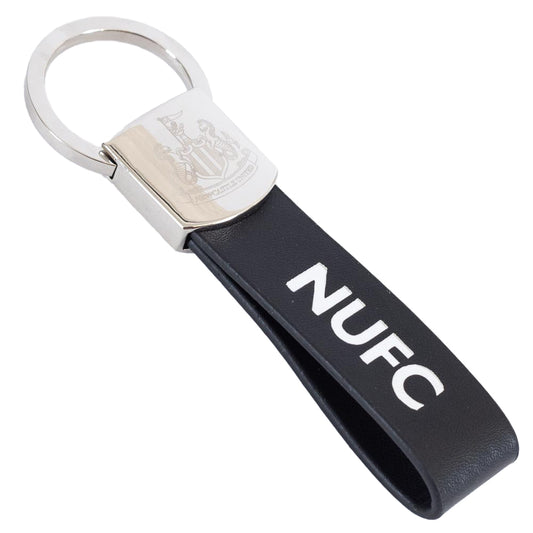 Newcastle United FC - Leather Strap - keyrings - Approx 75mm x 20mm -