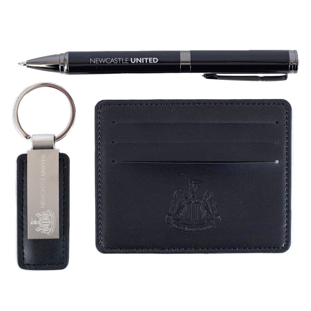 Newcastle United FC - Leather Wallet, Fob & Pen Set - Keyrings & Pens