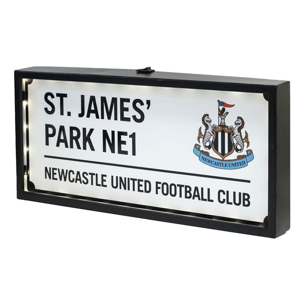 Newcastle United FC - Metal LED Street Sign - New Metal Signs