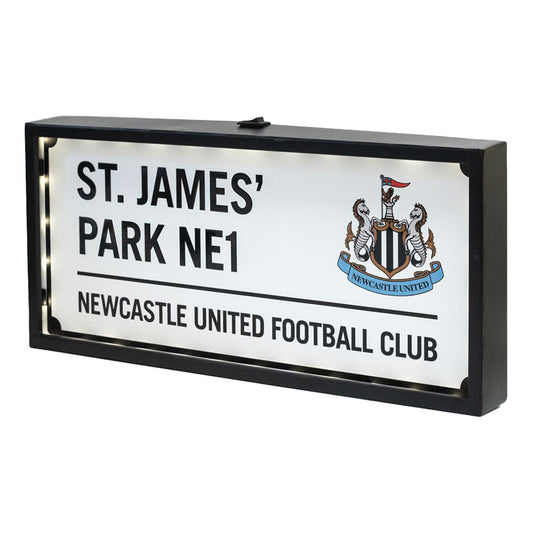 Newcastle United FC - Metal LED Street Sign - New Metal Signs