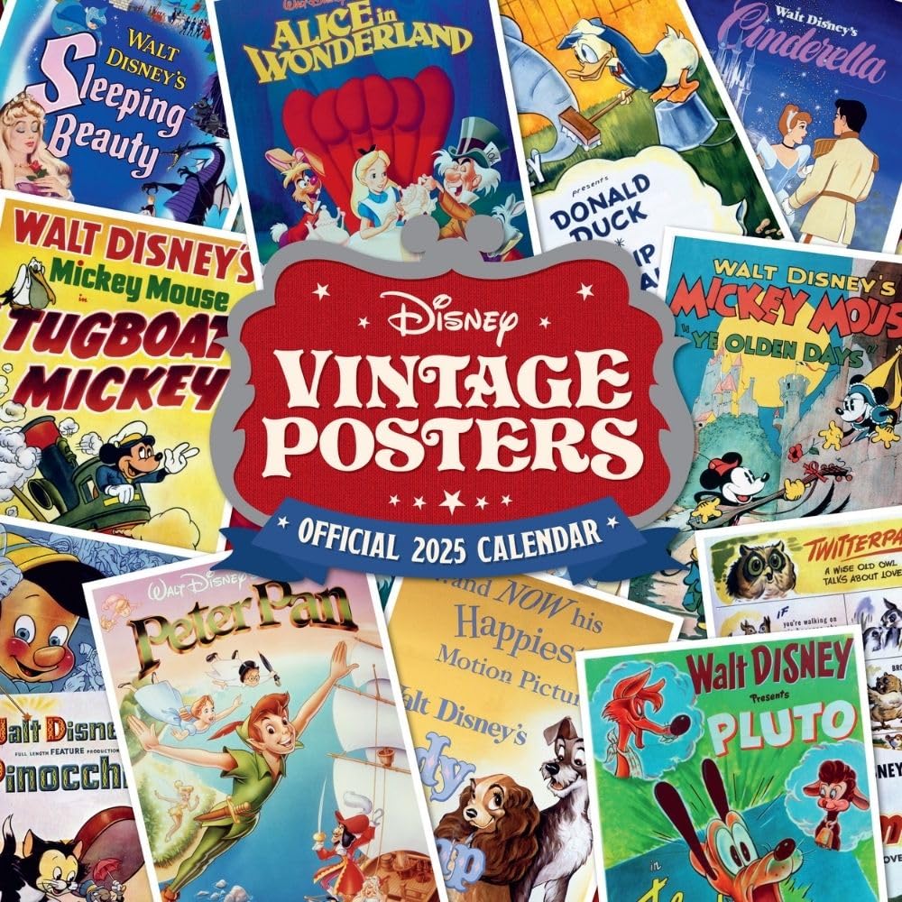 Vintage Posters Square Calendar 2025 - New Calendar