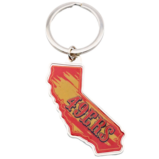 San Francisco 49ers - State Shape Ke - keyrings - - Approx 65mm x 25mm