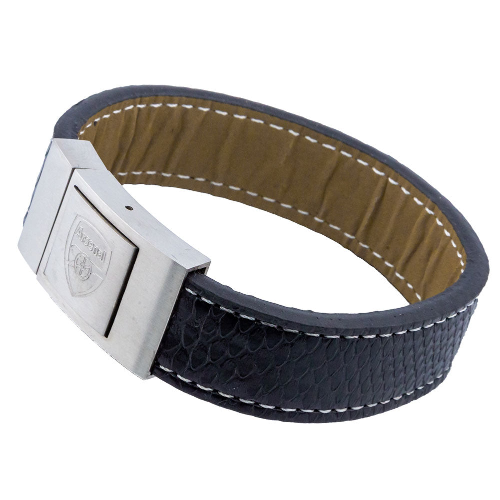 Arsenal FC - Stitched Leather Bracelet - Leather