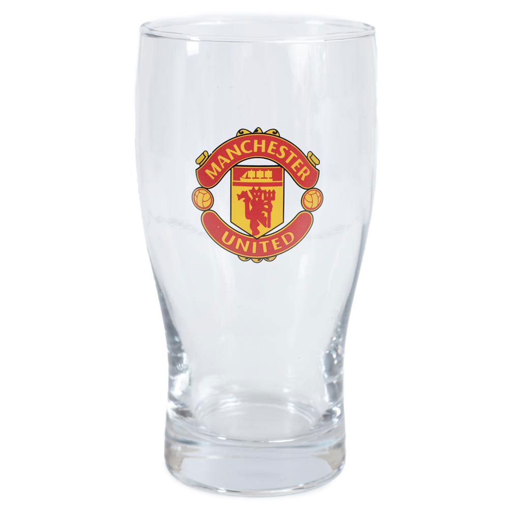 Manchester United FC - Tulip Pint Glass - Pint Glasses & Tumblers