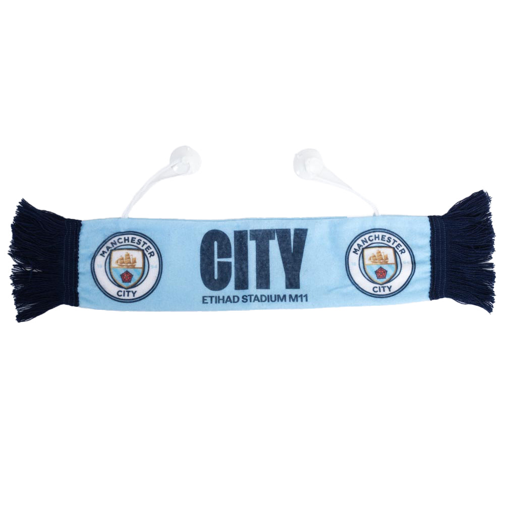Manchester City FC - Mini City Car Scarf - Hang Ups & Stickers