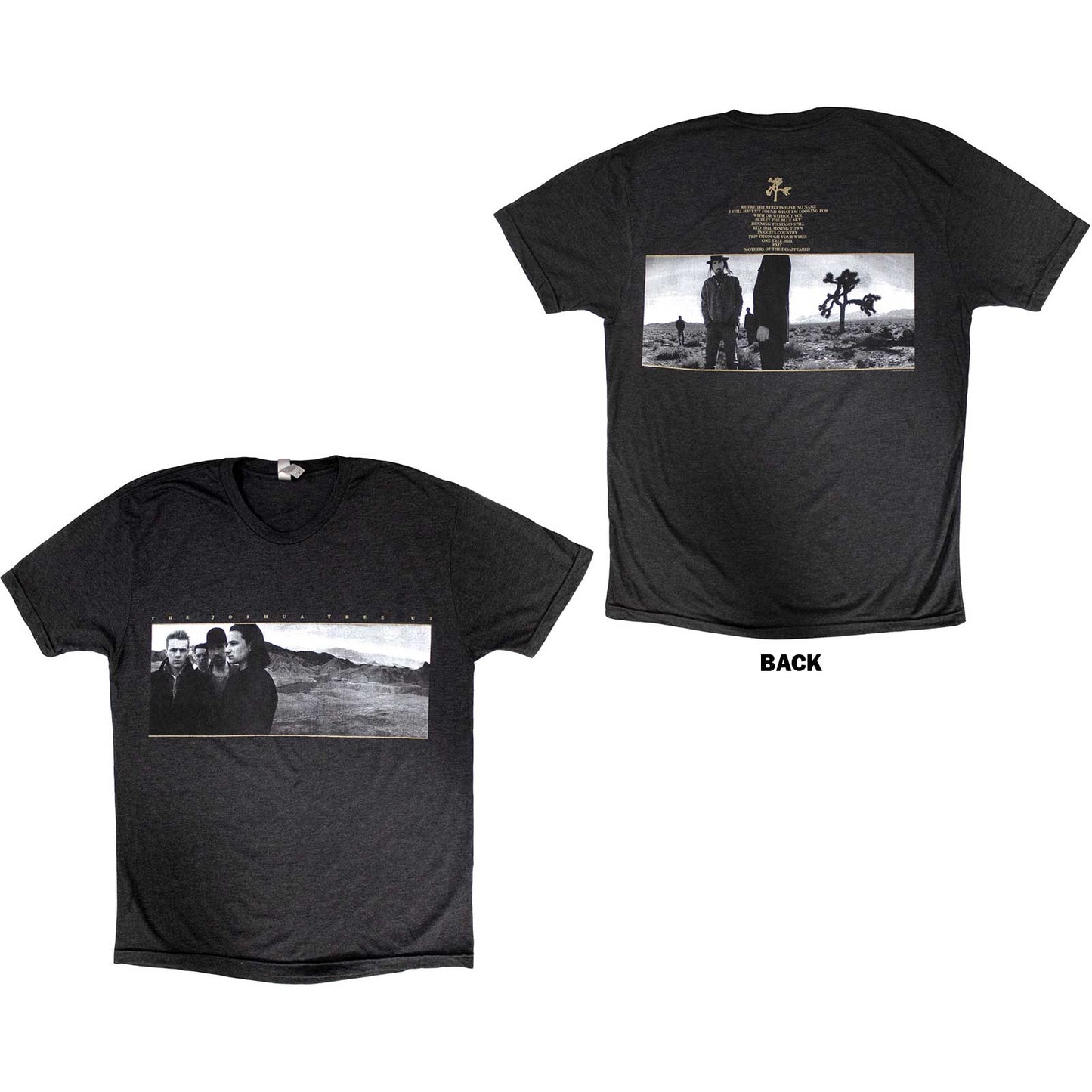 U2 - tshirt - Unisex - Short Sleeves - Joshua Tree Dates 2017 - Small
